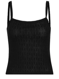 ROTATE Birger Christensen Women's Top Pointelle Black