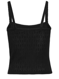ROTATE Birger Christensen Women's Top Pointelle Black