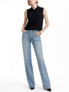 Saint Laurent Women's Top Polo Smanicato Black, view 2