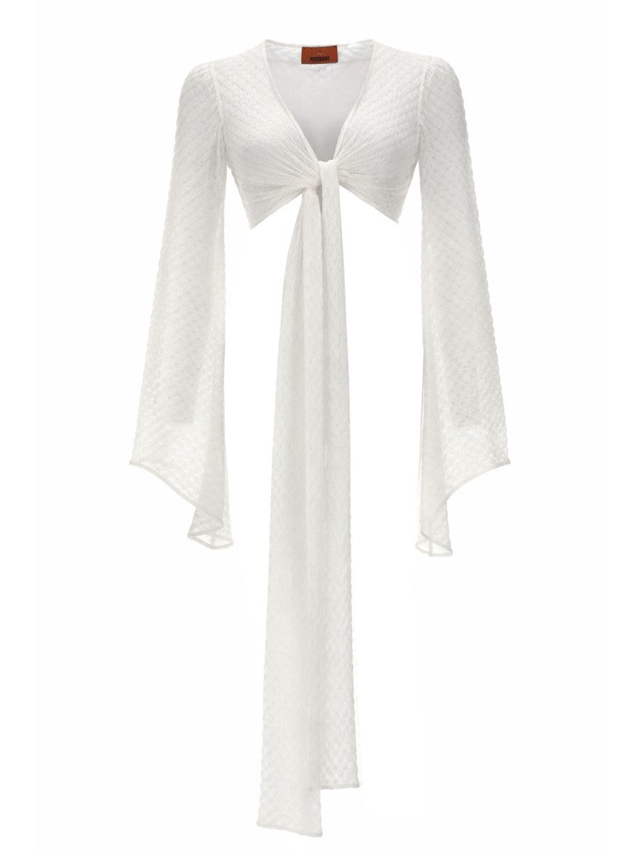 Missoni Women's Top Scaldacuore in Viscosa Lamé White