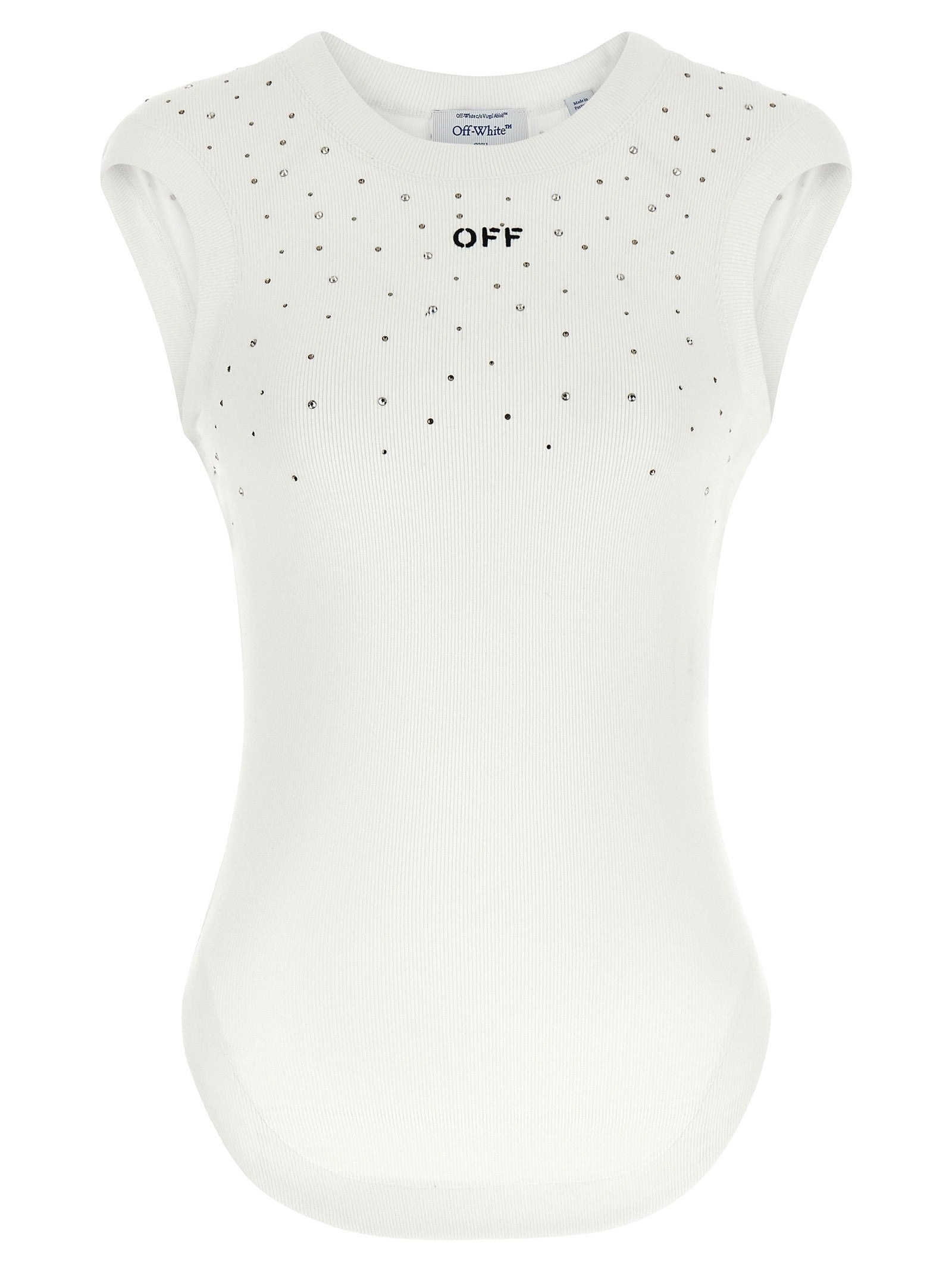 Off-White Top Swarowski White