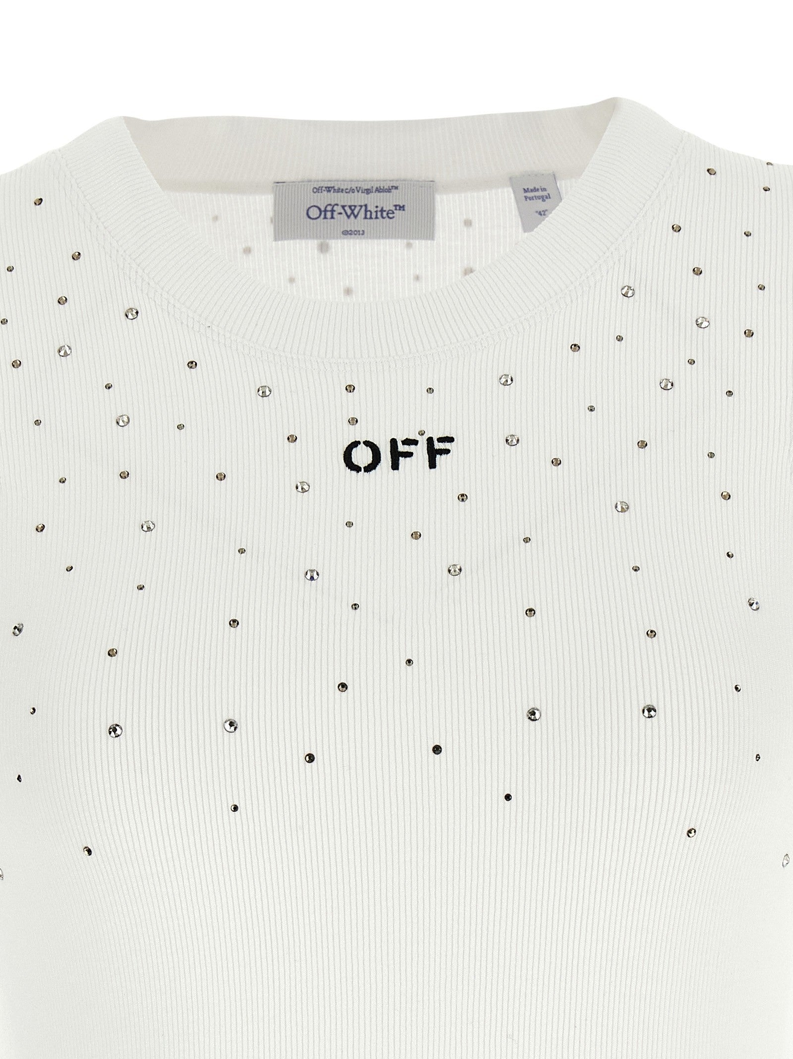 Off-White Top Swarowski White