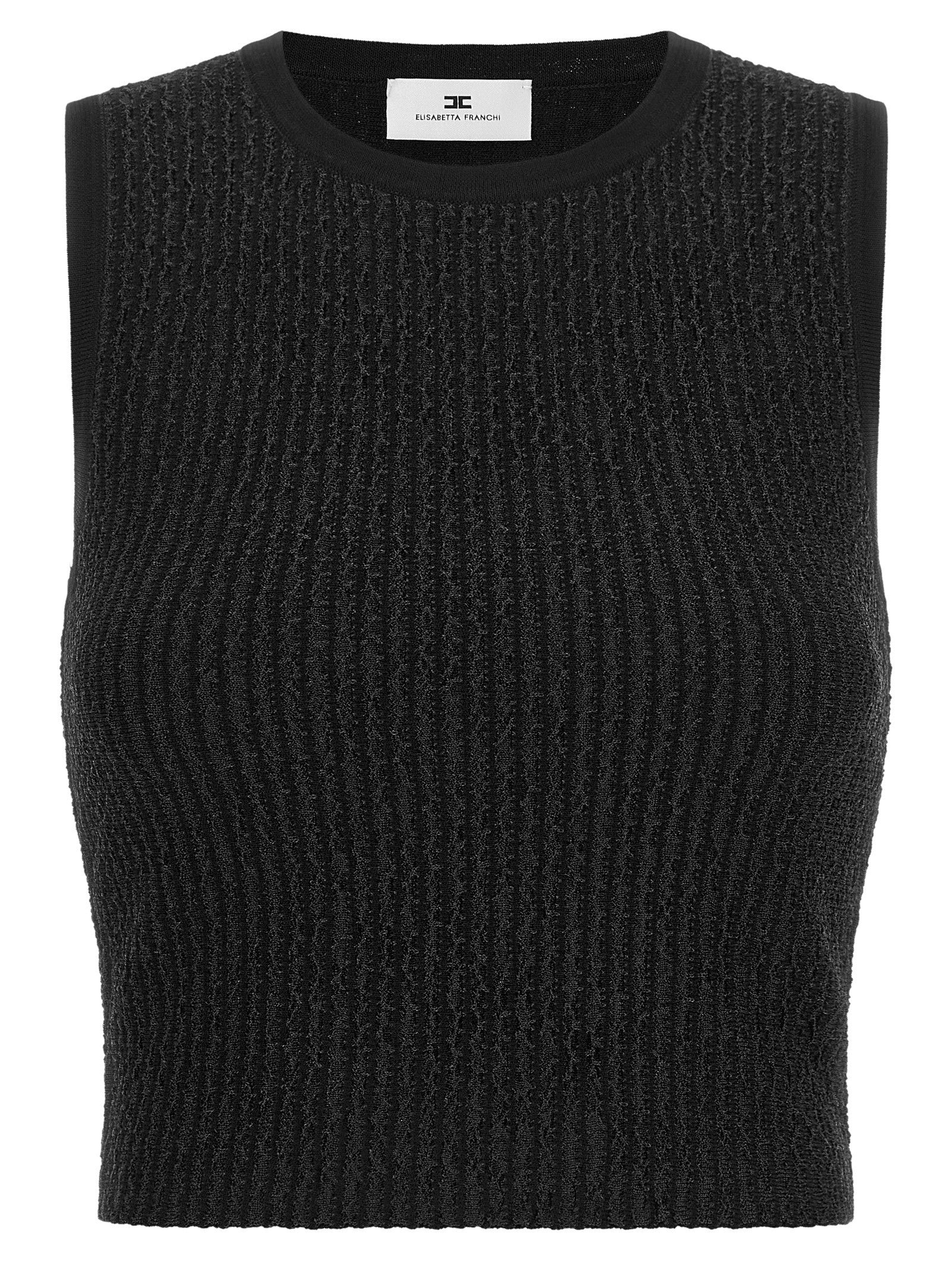 Elisabetta Franchi Top Tricot Black