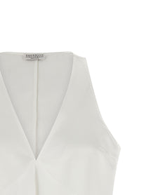 Brunello Cucinelli Top Twill Fluid White, view 3