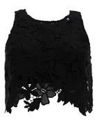 Sportmax Women's Top Vasto in Macramè Black