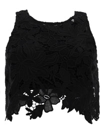 Sportmax Women's Top Vasto in Macramè Black