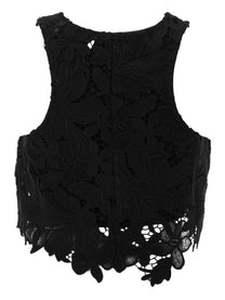 Sportmax Women's Top Vasto in Macramè Black