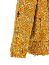 R13 Torn Cardigan Yellow