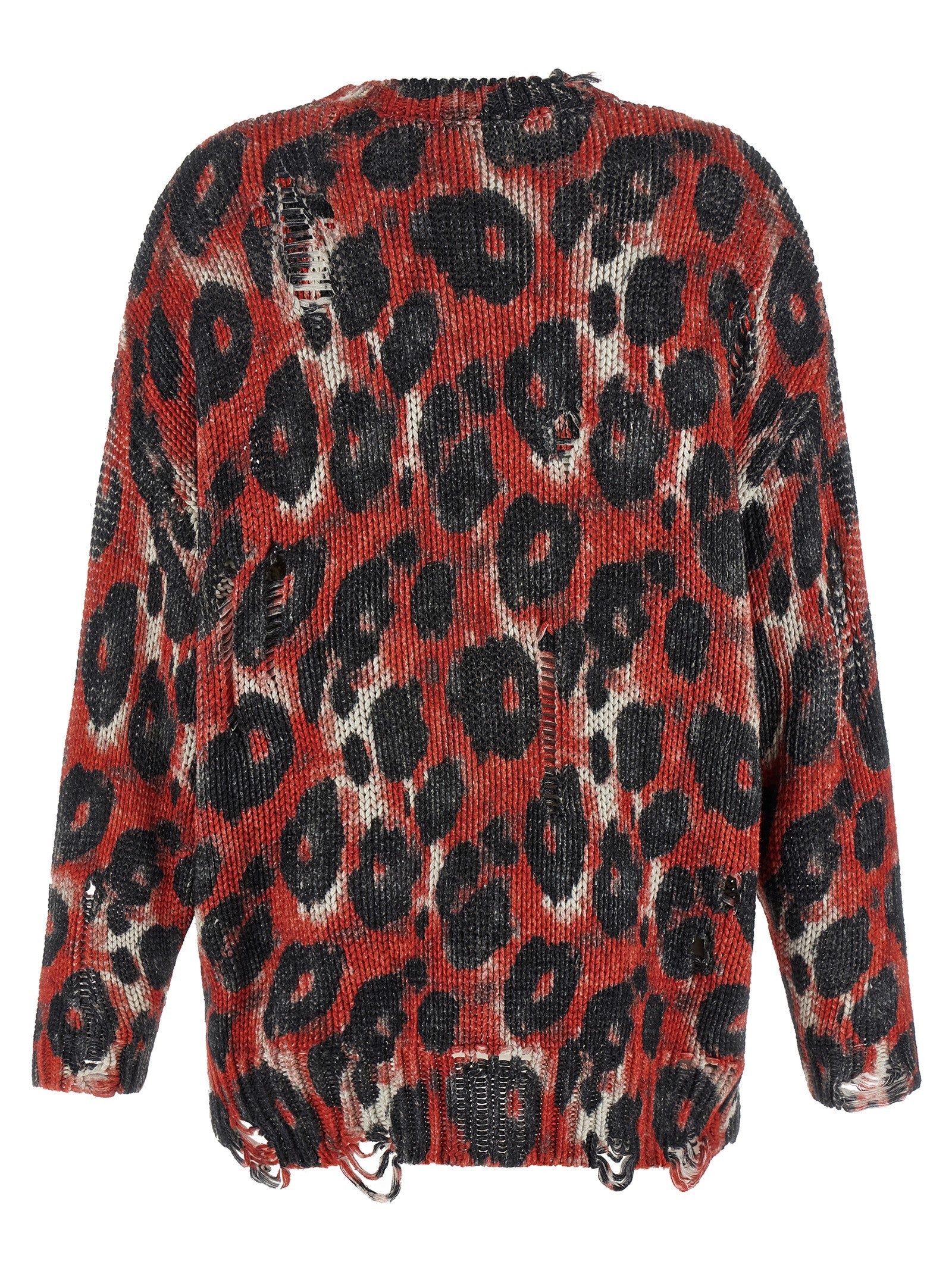 R13 Torn Sweater Red