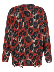 R13 Torn Sweater Red