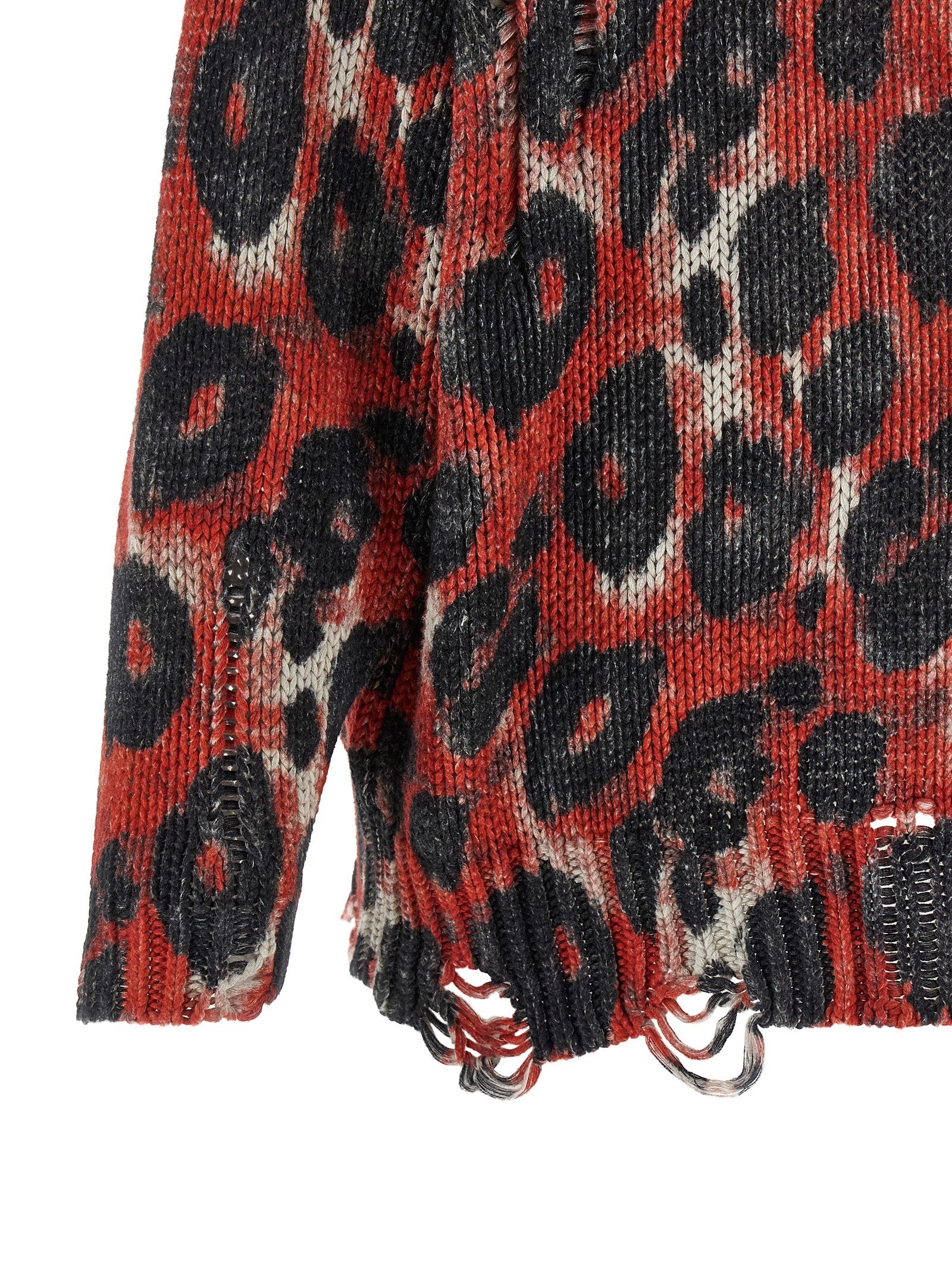 R13 Torn Sweater Red