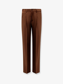 Hevò Men's Torrecanne Viscose Blend Trousers Brown Hevò