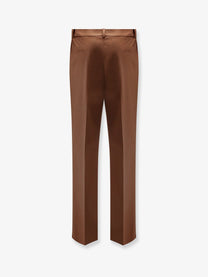Hevò Men's Torrecanne Viscose Blend Trousers Brown Hevò
