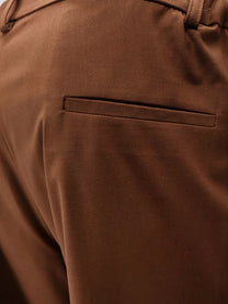 Hevò Men's Torrecanne Viscose Blend Trousers Brown Hevò