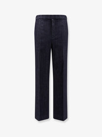 Hevò Men's Torresgarrata Blue Denim Trousers Blue Hevò