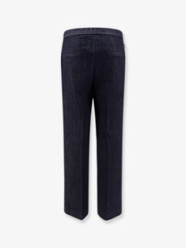 Hevò Men's Torresgarrata Blue Denim Trousers Blue Hevò