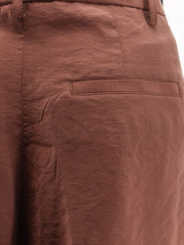 Hevò Women's Torreveneri Modal and Polyester Trousers Brown