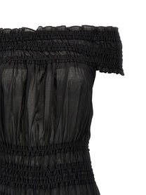 TORY BURCH - TORY BURCH - ’Smocked Cotton’ dress - Women’s Clothing