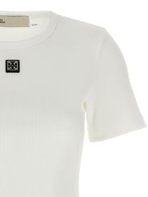 TORY BURCH - TORY BURCH - Logo plaque t-shirt - Women’s Tops