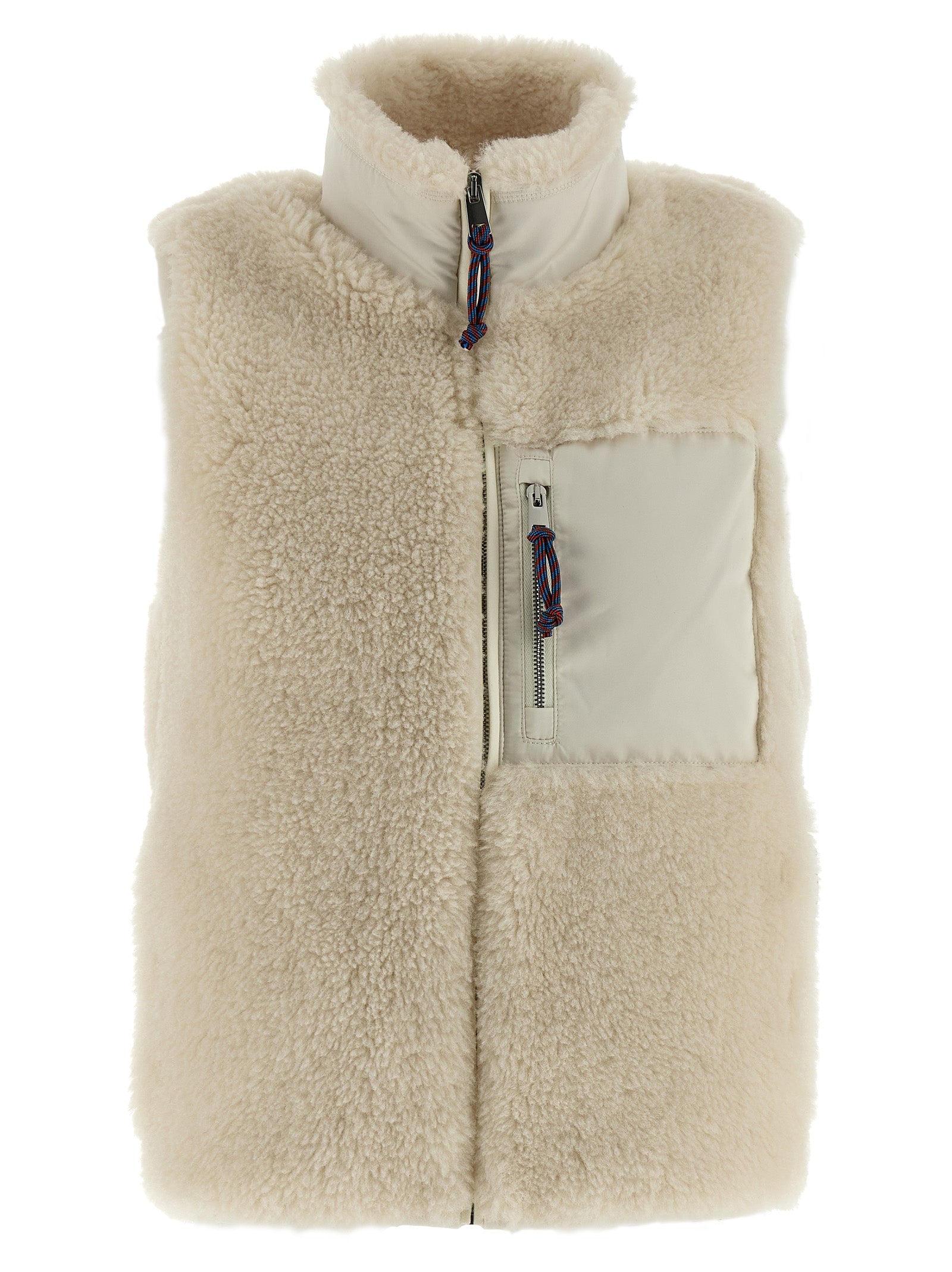 TORY BURCH - TORY BURCH - ’Colorblock Highpile’ vest - Women’s Outerwear