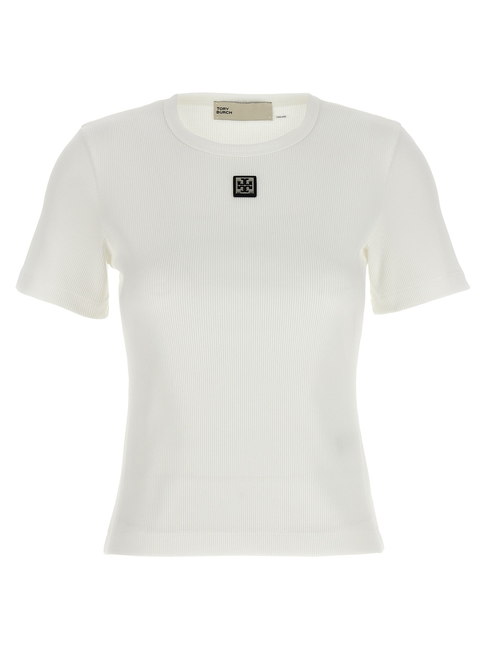 TORY BURCH - TORY BURCH - Logo plaque t-shirt - Women’s Tops