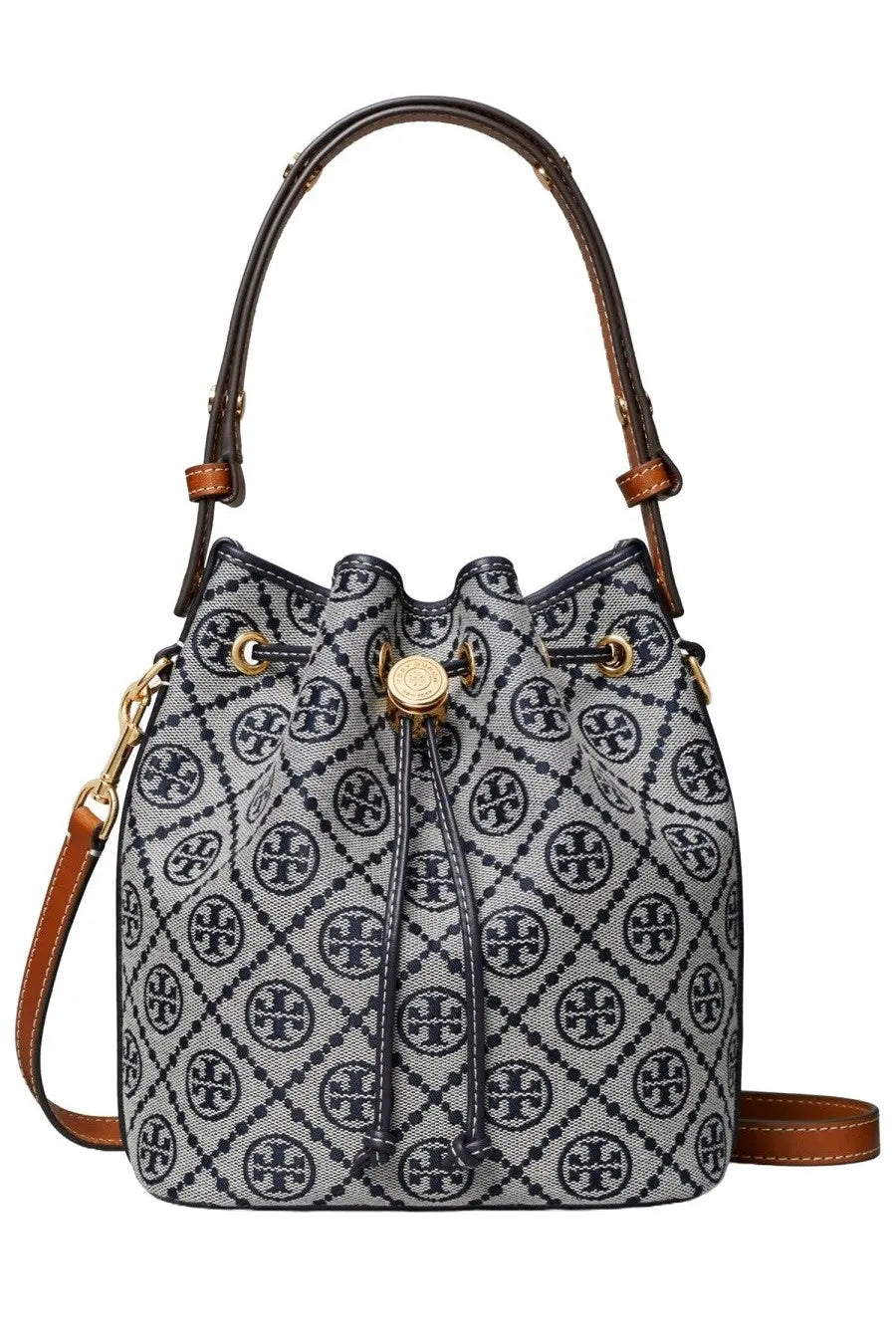 Tory Burch Women's Monogram Bucket Bag Bag Blue