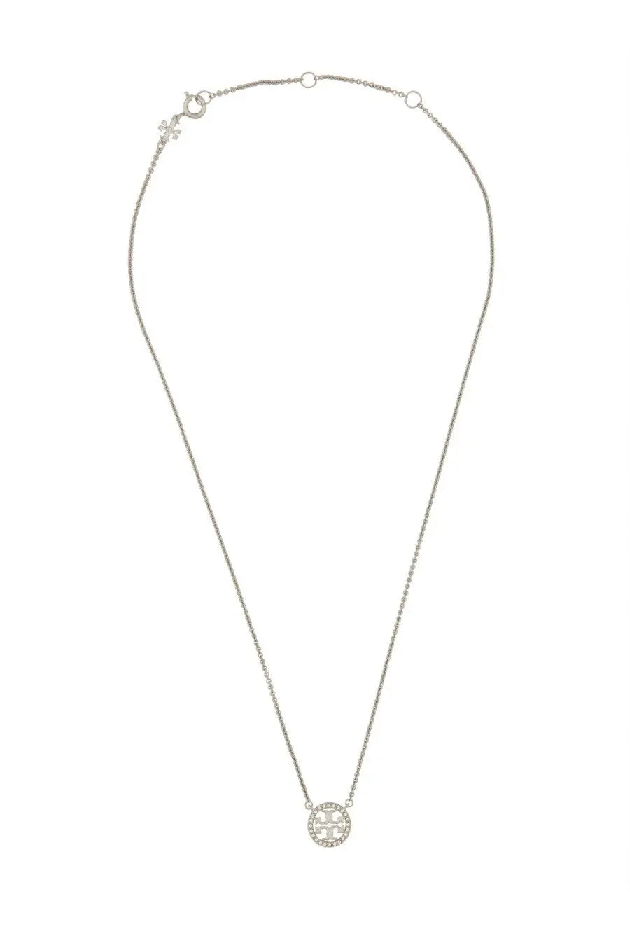Tory Burch Women's Miller Pavè Necklace Silver