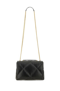 Tory Burch women’s convertible Kira shoulder bag in black quilted leather with gold-tone chain strap