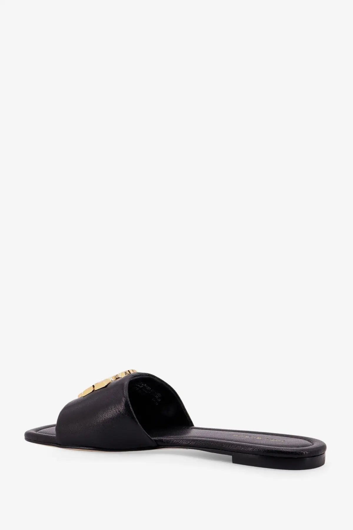 Tory Burch Women's Eleanor Leather Flat Sandals Black, view 3
