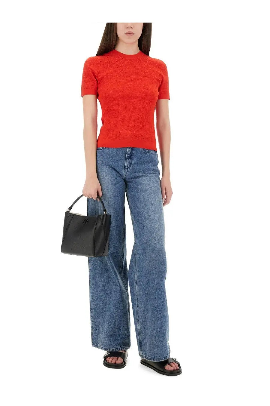 Tory Burch Women's Jacquard Monogram Jersey Red, view 2