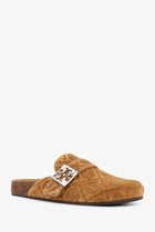 Tory Burch Women's Monogram Mellow Jacquard Suede Mule Brown, view 2