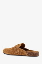 Tory Burch Women's Monogram Mellow Jacquard Suede Mule Brown, view 3