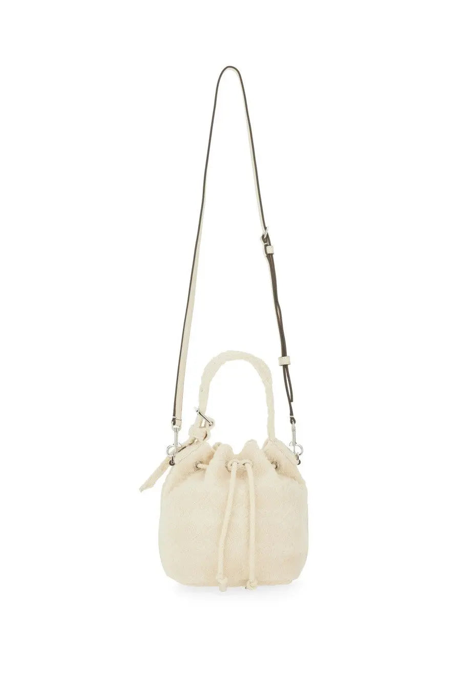 Tory Burch Women's Monogram Mini Bucket Bag White, view 2