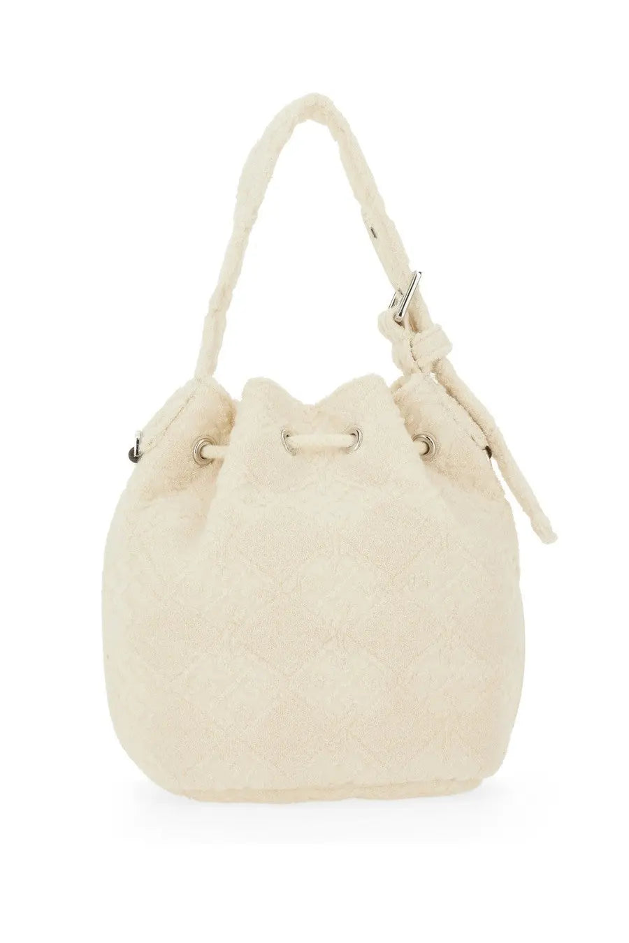 Tory Burch Women's Monogram Mini Bucket Bag White, view 3