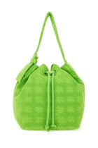 Tory Burch Women's Oversized Monogram Bucket Bag Green