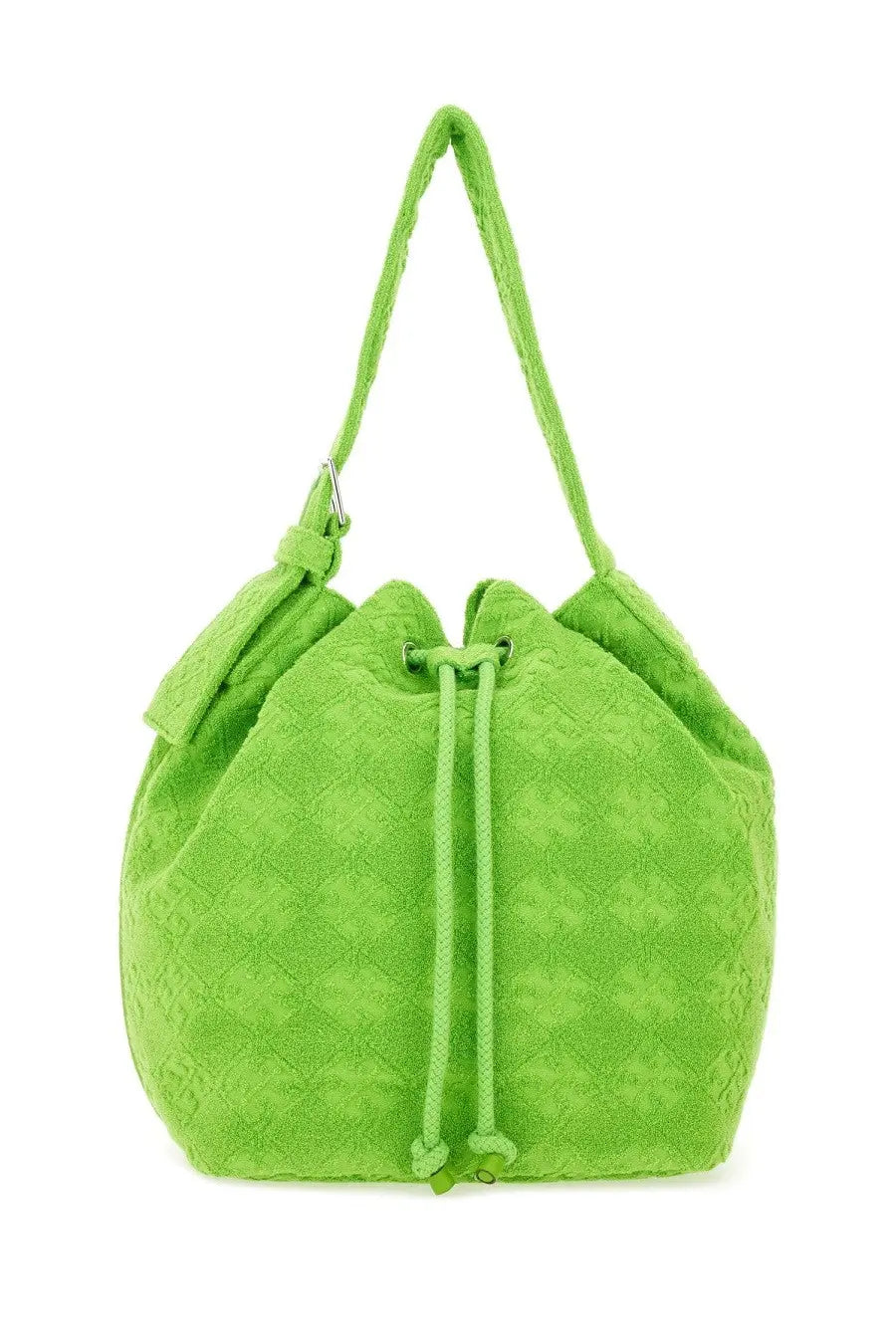 Tory Burch Women's Oversized Monogram Bucket Bag Green