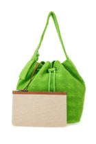 Tory Burch Women's Oversized Monogram Bucket Bag Green, view 3