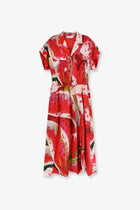 Tory Burch Women's Printed Silk Chemisier Dress Blue