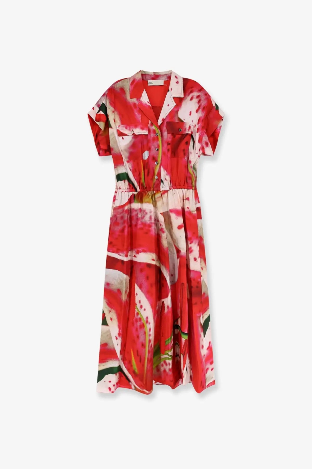 Tory Burch Women's Printed Silk Chemisier Dress Blue
