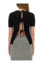 Tory Burch Women's Ribbed Cotton Pullover Black, view 3