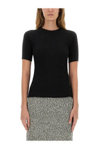 Tory Burch Women's Ribbed Cotton Pullover Black
