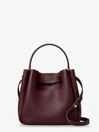 Tory Burch Women's Romy Leather Bucket Bag DARKCARMINE, view 2