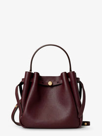 Tory Burch Women's Romy Leather Bucket Bag DARKCARMINE