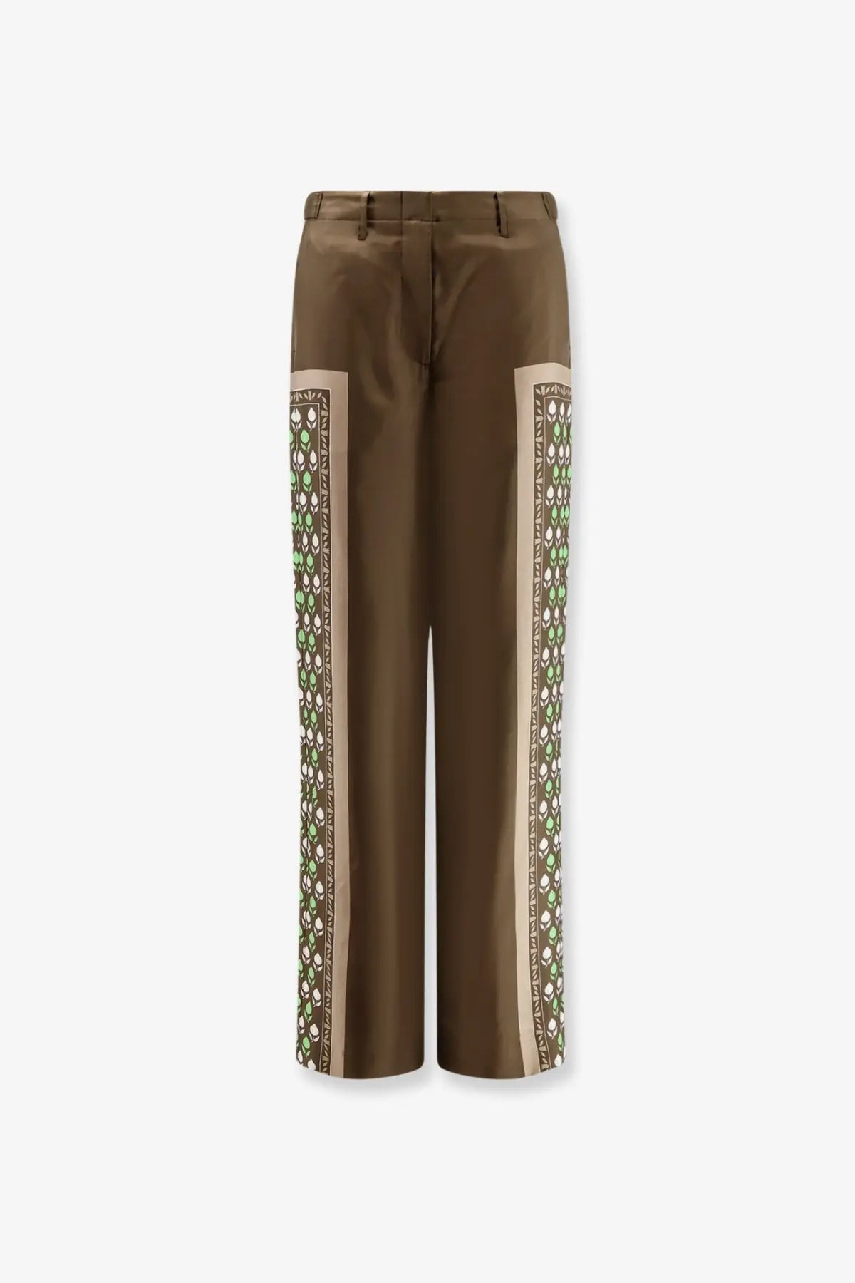 Tory Burch Women's Silk Trousers Brown