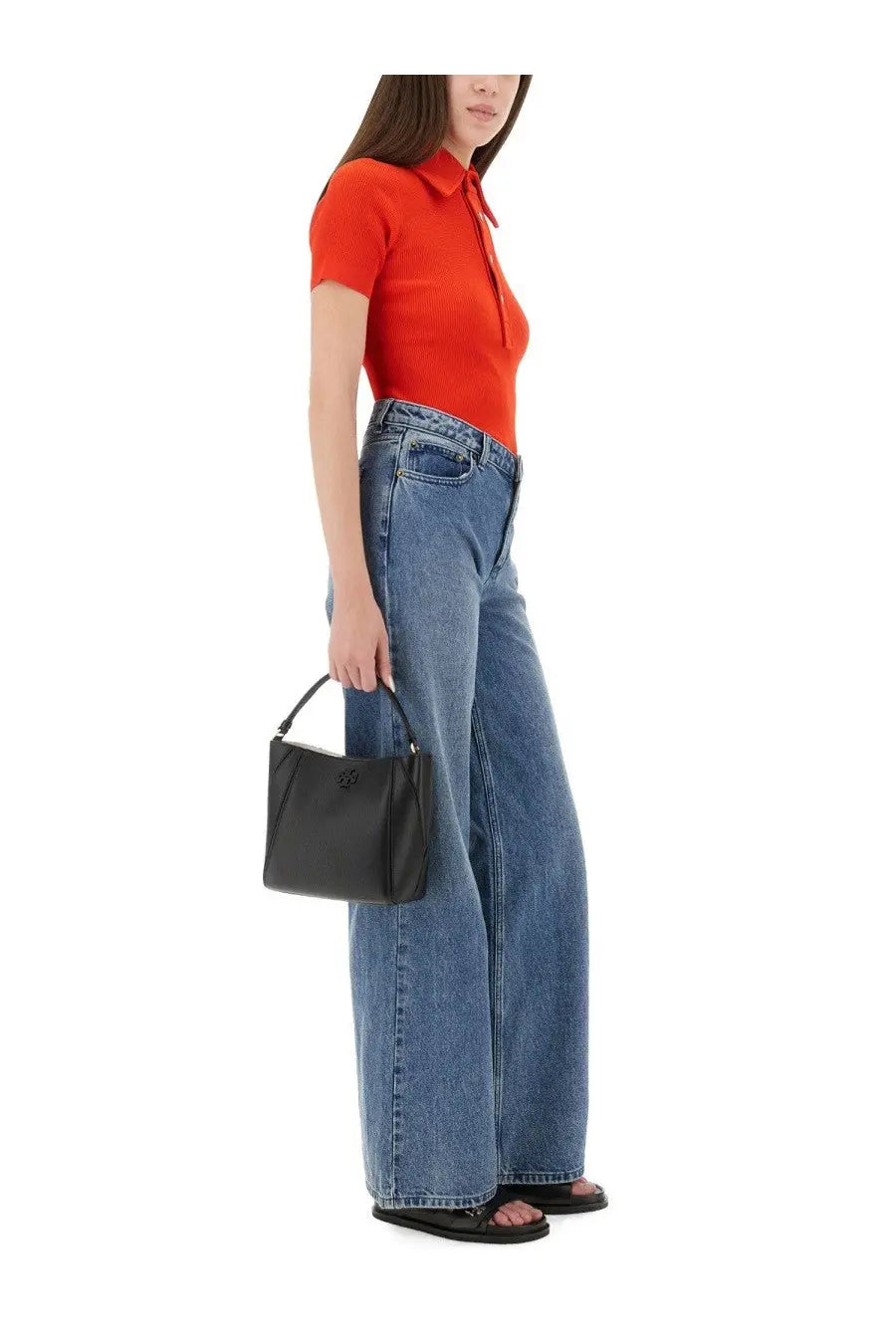 Tory Burch Women's Viscose Polo Shirt Red, view 2
