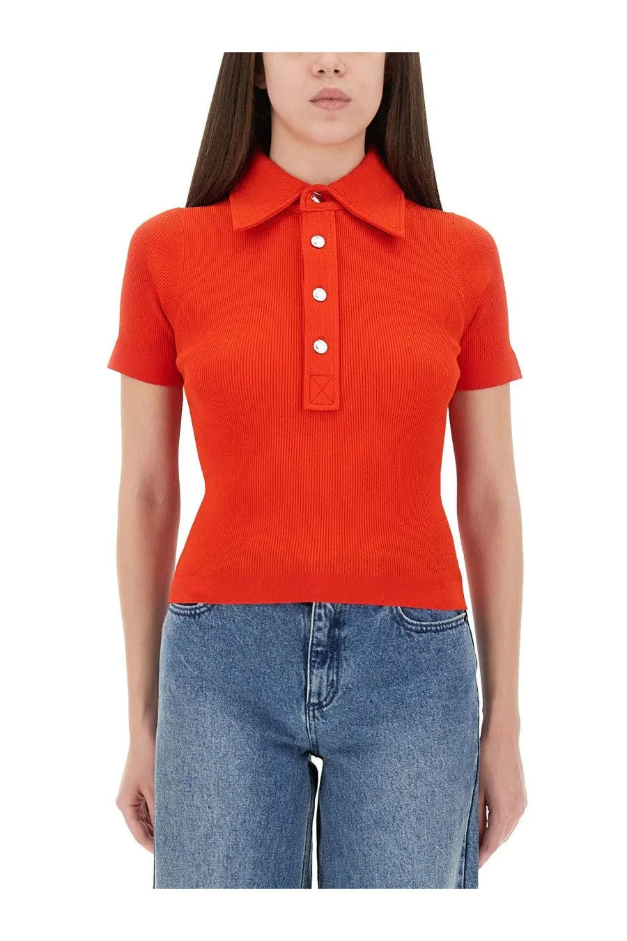 Tory Burch Women's Viscose Polo Shirt Red