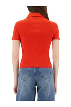 Tory Burch Women's Viscose Polo Shirt Red, view 3