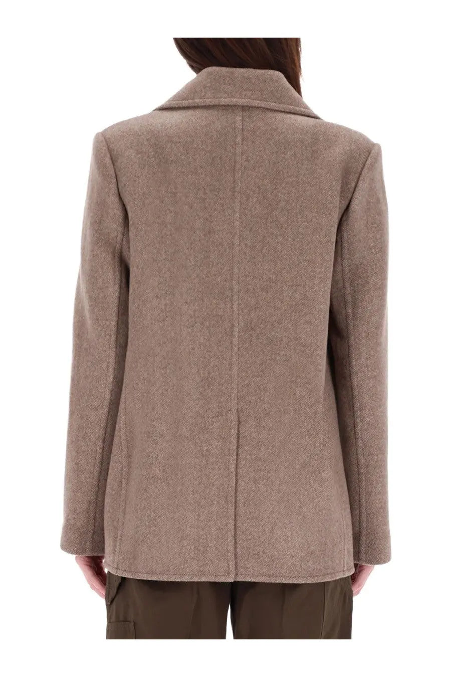 Tory Burch Women's Wide Twill Jacket Brown, view 3