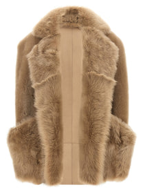 Blancha Toscana Shearling Vest Beige