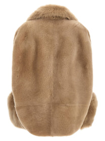 Blancha Toscana Shearling Vest Beige